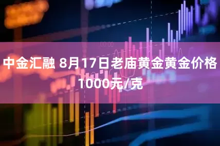 中金汇融 8月17日老庙黄金黄金价格1000元/克